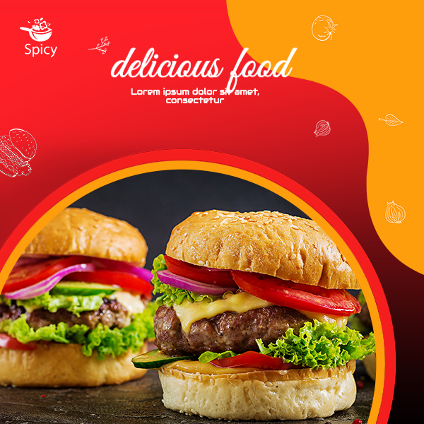 delicious food — Marketing template