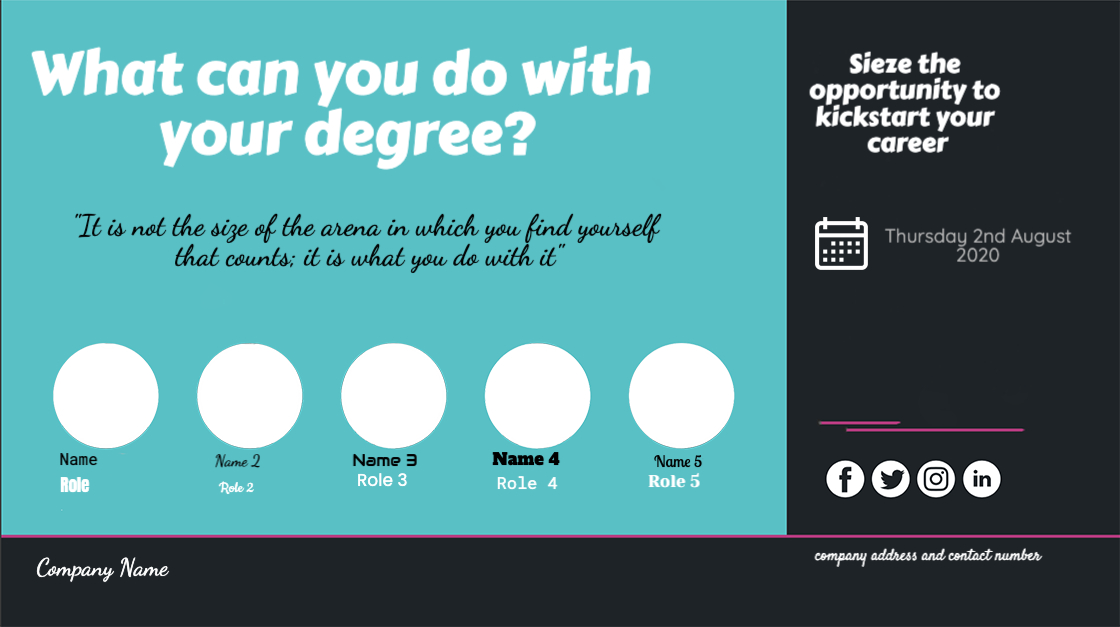 What can you do with your degree? — Advertising template