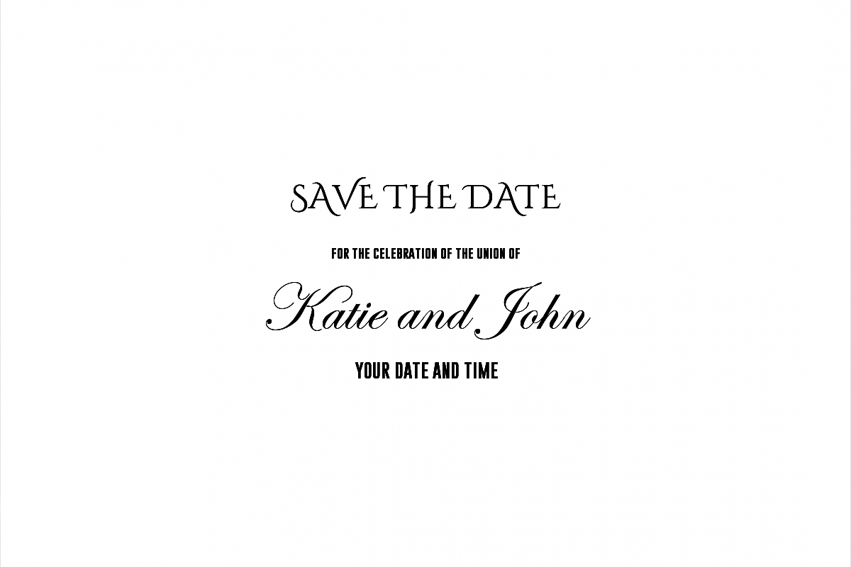 Save The Date Wedding Card - 4266 — Design template
