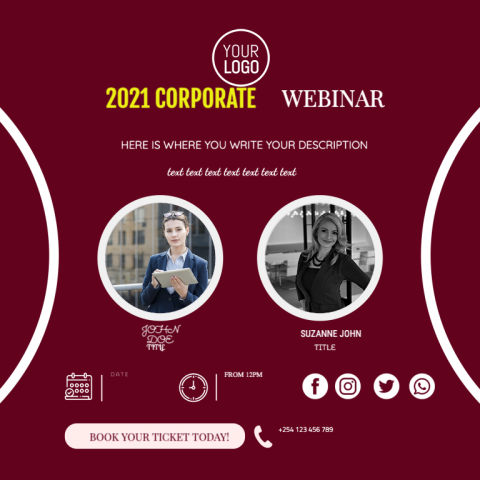 corporatebWebinar design