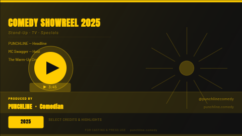 PUNCHLINE Showreel Cover · Comedian · Showreel Cover