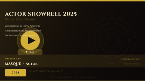 MASQUE Showreel Cover · Actor · Showreel Cover