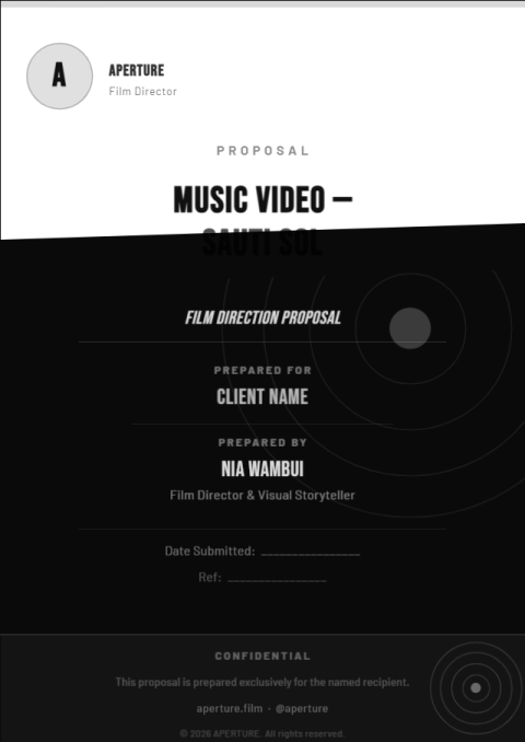 APERTURE Proposal Cover · Film Director · Proposal Cover