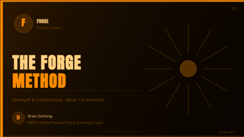 FORGE Slide Cover 16:9 · Fitness Trainer · Slide Cover 16:9