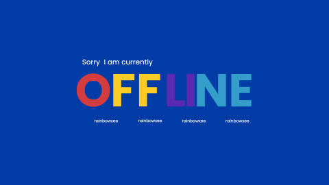 Rainbow Twitch Offline Banner design template