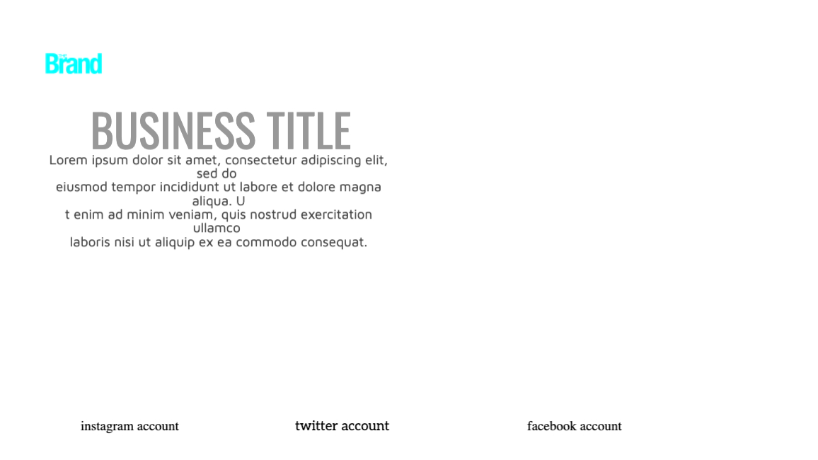 Business Title — Marketing template