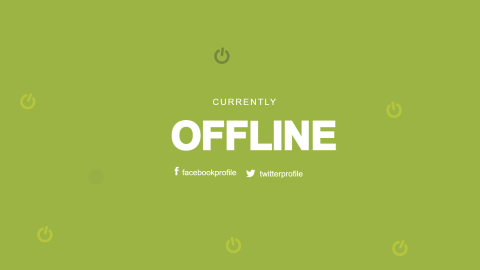 Off Button Twitch Offline Banner design template