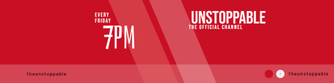 Red racing car in the city twitch profile banner design template