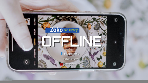 Coal Background Twitch Offline Banner design template