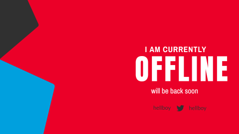 Hell Boy Avatar Twitch Offline Banner design template