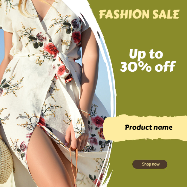 Up to 30% off — Marketing template