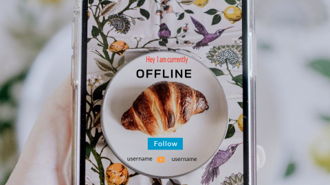 Dark Twitch Offline Banner design template