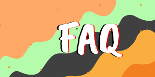 Rainbow themed twitch panel for FAQ design template