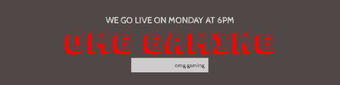 OMG gaming twitch profile banner design template