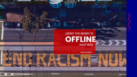 Lenny the gaming master twitch offline banner design template