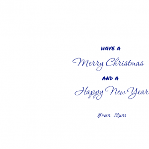 Merry Christmas and a Happy New Year Card