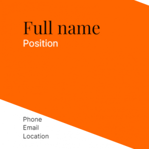 Business Card Design Template - Version 60